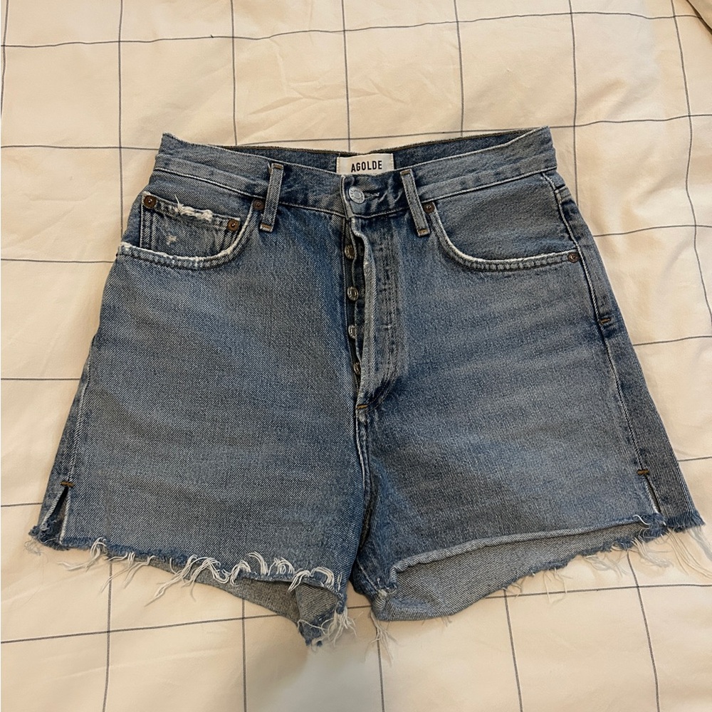 Agolde Dee high rise denim shorts